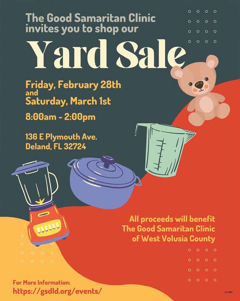 Good Samaritan Clinic Yard Sale Event Poster